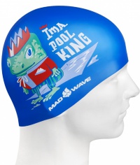 Детска плувна шапка Mad Wave Pool King Swim Cap Junior Детска плувна шапка Mad Wave Pool King Swim Cap Junior