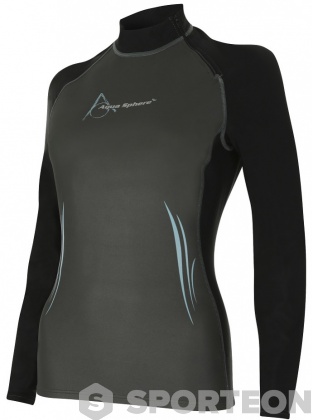 Дамска неопренова тениска Aqua Sphere Aqua Skin Top Long Sleeve Lady Grey/Black