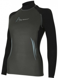 Дамска неопренова тениска Aqua Sphere Aqua Skin Top Long Sleeve Lady Grey/Black