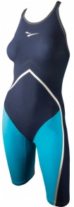 Дамски състезателни бански Finis Rival Closed Back Kneeskin Navy/Aqua