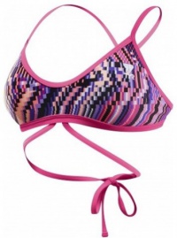 Горна част на бански костюм Tyr Glitch Twist Top Pink/Purple Горна част на бански костюм Tyr Glitch Twist Top Pink/Purple