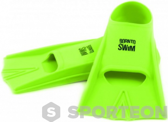 Плавници за плуване BornToSwim Junior Short Fins Green