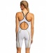 Дамски състезателни бански Finis Rival Open Back Kneeskin White