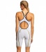 Дамски състезателни бански Finis Rival Open Back Kneeskin White