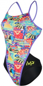 Дамски бански Michael Phelps Riviera Open Back Multicolor/Black