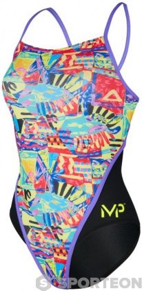 Дамски бански Michael Phelps Riviera Racing Back Multicolor/Black