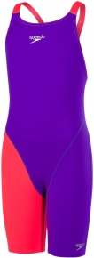 Speedo Fastskin Endurance+ Openback Kneeskin Girl Royal Purple/Psycho Red Speedo Fastskin Endurance+ Openback Kneeskin Girl Royal Purple/Psycho Red