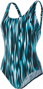 Speedo Aurasheen Printed 1 Piece Nordic Teal/Black/White Speedo Aurasheen Printed 1 Piece Nordic Teal/Black/White