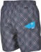 Плувни шорти Arena Printed Check 2 Boxer Grey/Turquoise