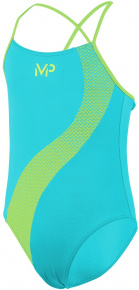 Бански за момичета Michael Phelps Lumy Girls Turquoise/Bright Yellow