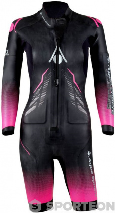 Дамски неопренов костюм за суимрън Aqua Sphere Aquaskin Swim-Run Limitless Shorty Women Black/Pink