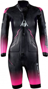 Дамски неопренов костюм за суимрън Aqua Sphere Aquaskin Swim-Run Limitless Shorty Women Black/Pink
