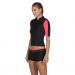 Горна част на бански костюм Speedo Hydractive Rash Top Black/Psycho Red/Oxid Grey