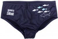 Мъжки бански BornToSwim Sharks Brief Black