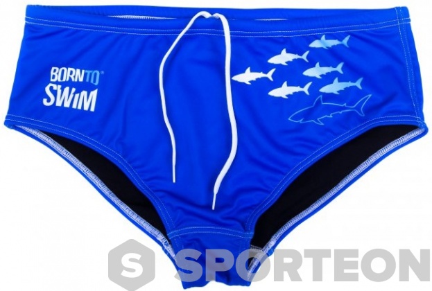 Мъжки бански BornToSwim Sharks Brief Blue