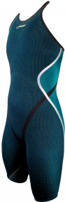 Дамски състезателни бански Finis Rival 2.0 Open Back Kneeskin Teal