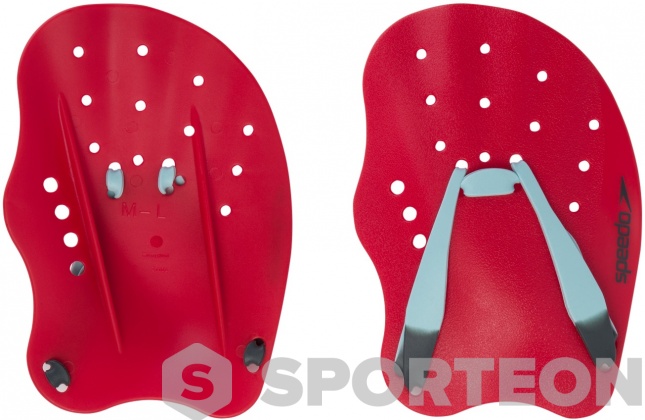 Педълси за плуване Speedo Tech Paddle Lava Red/Chill Blue/Grey