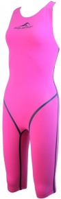 Дамски състезателни бански Aquafeel Neck To Knee Oxygen Racing Pink