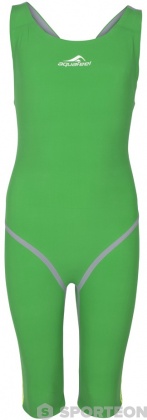 Дамски състезателни бански Aquafeel Neck To Knee Oxygen Racing Green