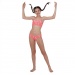 Бански за момичета Speedo DazzleGeo Allover X Back 2 Piece Girl Phoenix Red/Powder Blush