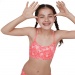 Бански за момичета Speedo DazzleGeo Allover X Back 2 Piece Girl Phoenix Red/Powder Blush