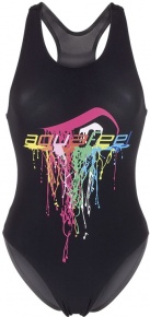 Бански за момичета Aquafeel Watercolors Aquafeelback Girls Black/Multi Бански за момичета Aquafeel Watercolors Aquafeelback Girls Black/Multi