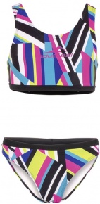 Бански за момичета Aquafeel Stripe Confusion Racerback Girls Multi Бански за момичета Aquafeel Stripe Confusion Racerback Girls Multi