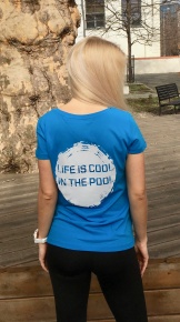 Дамска тениска Swimaholic Life Is Cool In The Pool T-Shirt Women Azure Дамска тениска Swimaholic Life Is Cool In The Pool T-Shirt Women Azure