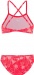 Бански за момичета Speedo DazzleGeo Allover X Back 2 Piece Girl Phoenix Red/Powder Blush