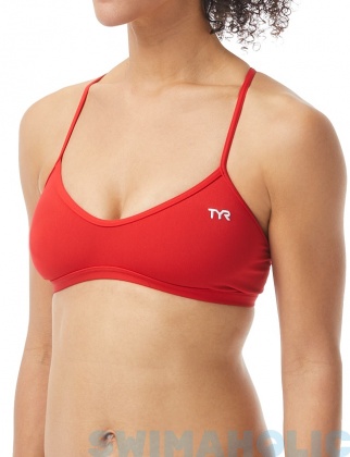 Дамски бански Tyr Solid Trinity Top Red