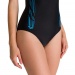 Arena Stamps Swim Pro Back One Piece Black/Turquoise