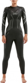 Дамски неопренов костюм за плуване 2XU P:2 Propel Wetsuit Women Black/Textural Geo
