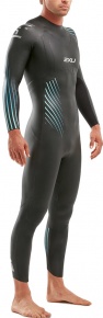 Мъжки неопренов плувен костюм 2XU P:1 Propel Wetsuit Black/Blue Ombre