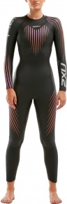 Дамски неопренов костюм за плуване 2XU P:1 Propel Wetsuit Women Black/Sunset Ombre