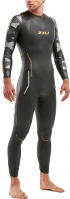 Мъжки неопренов плувен костюм 2XU P:2 Propel Wetsuit Black/Orange Fizz