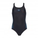 Бански за момичета Arena Stamp Swim Pro Back One Piece Junior Black/Turquoise