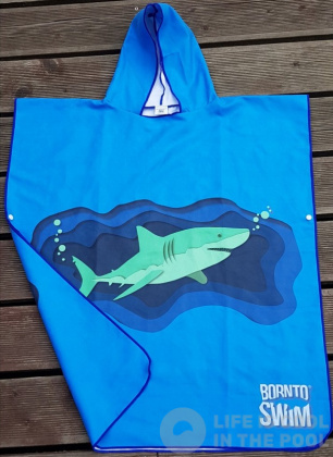 Пончо BornToSwim Shark Poncho Junior Blue