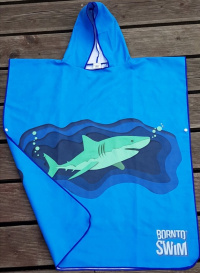Пончо BornToSwim Shark Poncho Junior Blue