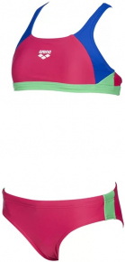 Бански за момичета Arena Ren Two Pieces Junior Freak Rose/Neon Blue/Golf Green Бански за момичета Arena Ren Two Pieces Junior Freak Rose/Neon Blue/Golf Green