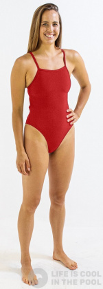 Дамски бански Finis Skinback Solid Red