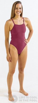 Дамски бански Finis Skinback Solid Cabernet