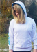 Детски суитшърт с качулка BornToSwim Sweatshirt Hoodie Junior White/Turquoise