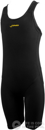 Бански за момичета Finis Fuse Open Back Kneeskin Junior Black