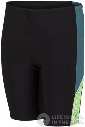 Бански за момчета Speedo Dive Jammer Boy Black/Swell Green/Zest Green