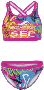 Бански за момичета Aquafeel Streetart Mini-Crossback Girls Multi Бански за момичета Aquafeel Streetart Mini-Crossback Girls Multi