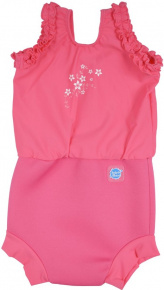 Бебешки бански костюм Splash About Happy Nappy Costume Pink Blossom Бебешки бански костюм Splash About Happy Nappy Costume Pink Blossom