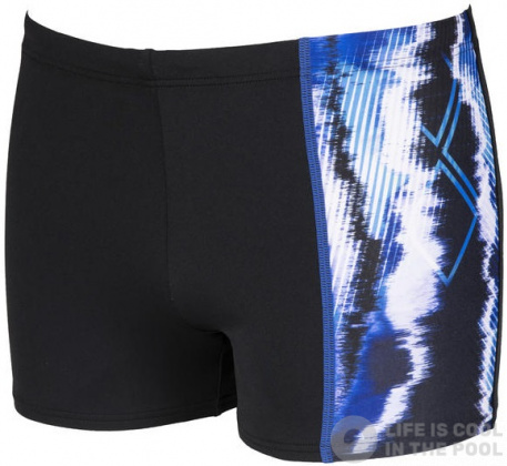 Мъжки бански Arena Infinite Stripe Short Black/Neon Blue/Multi