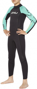 Неопренов плувен костюм за подрастващи 2XU Propel:Youth Wetsuit Black/Oasis