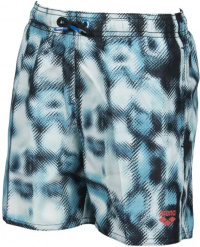 Плувни шорти за момчета Arena Fundamentals Allover Boxer Junior Black/Multi