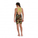 Бански за момичета Speedo Fastskin Endurance+ Openback Kneeskin Girl Black/Atomic Lime/Salso